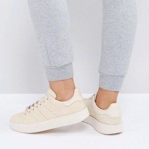Adidas Originals Stone Nubuck Stan Smith Bold Sole